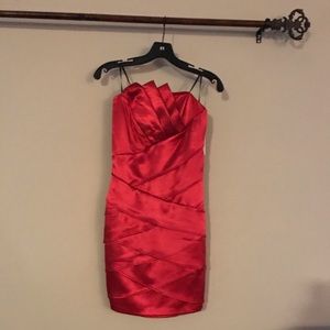 NWT Red Strapless Christmas Holiday Dress